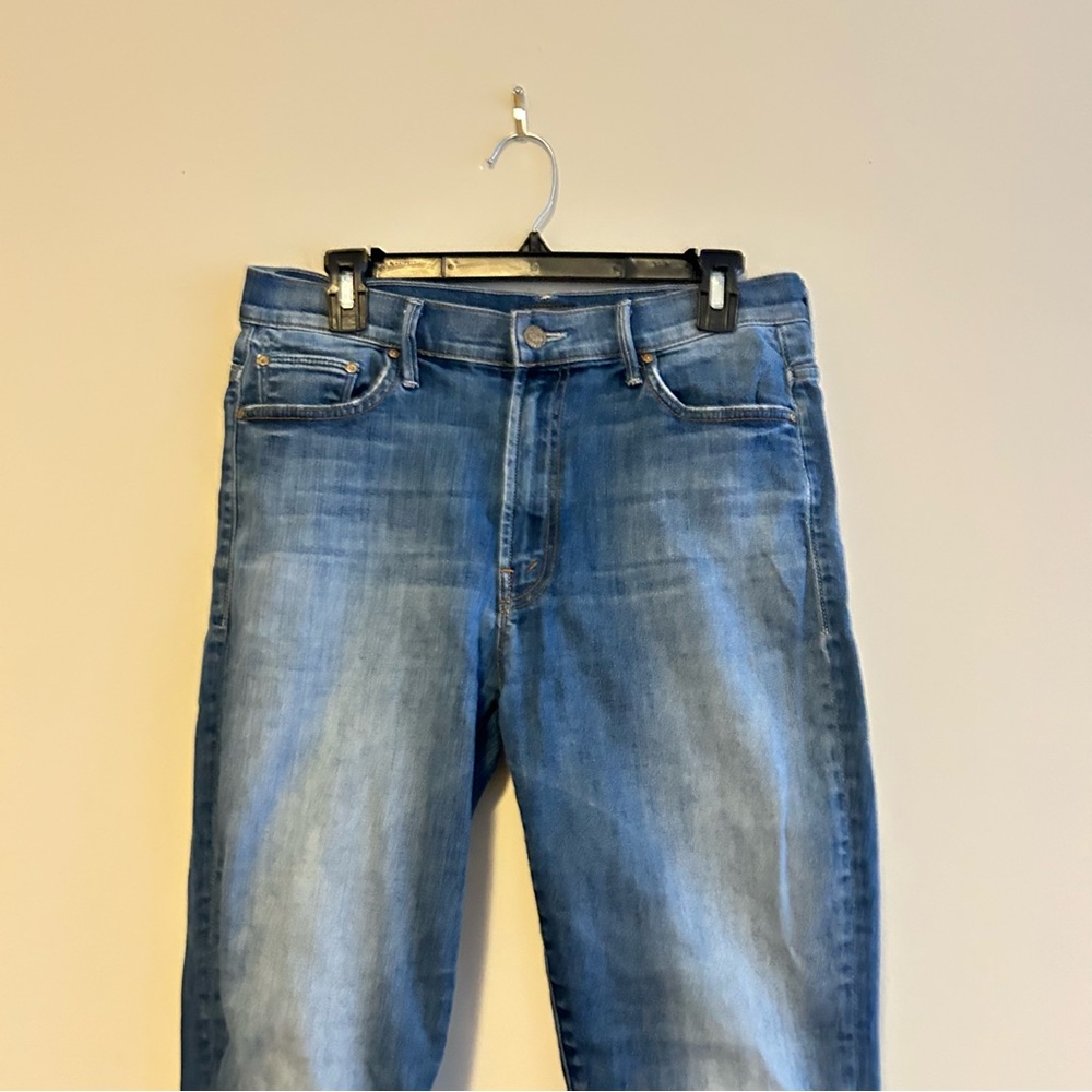 Mother Jeans Insider Crop Step Fray Not Rough Enough Blue Denim Women's Size 30 - Picture 3 of 15